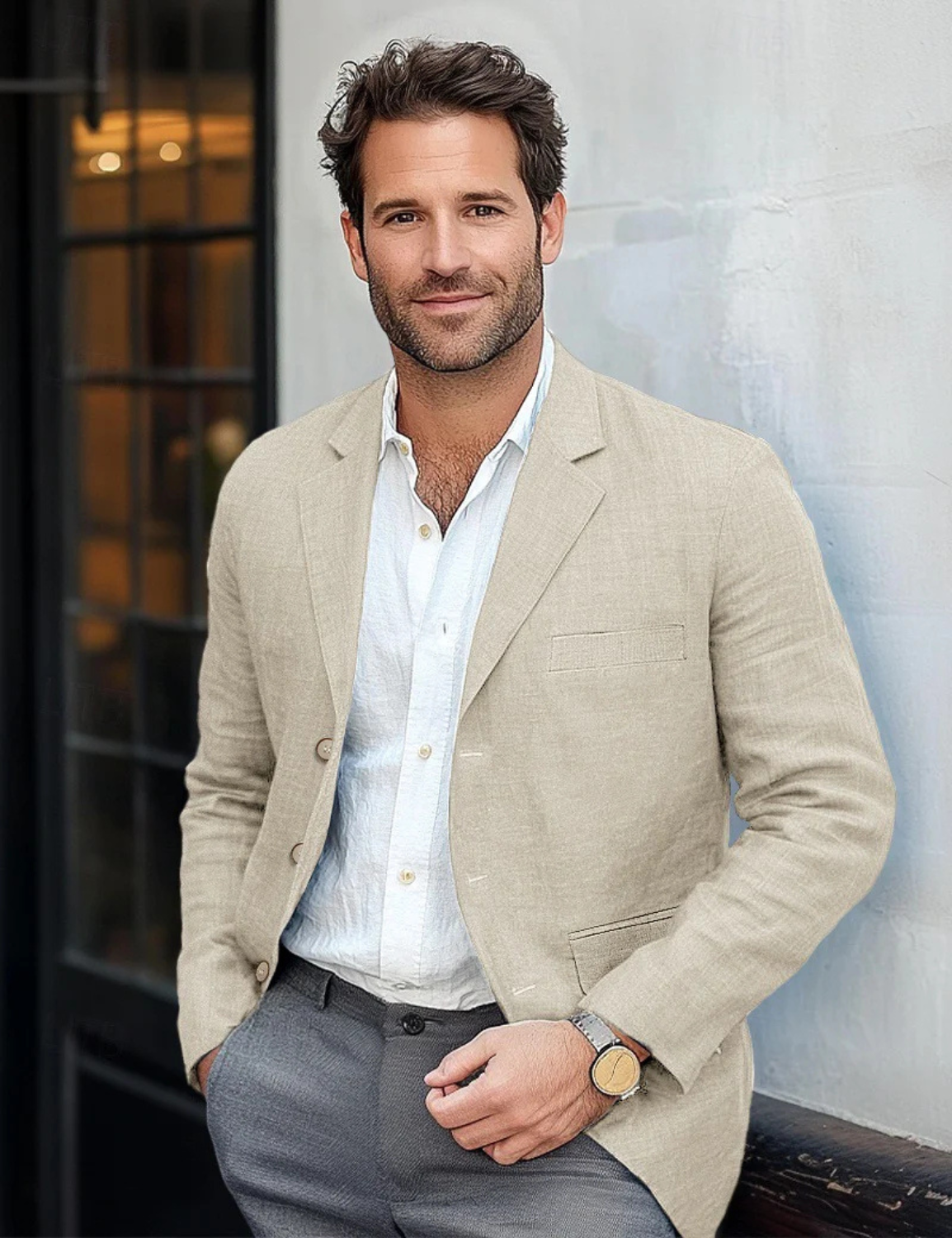 Casual Linen Blazer for Men