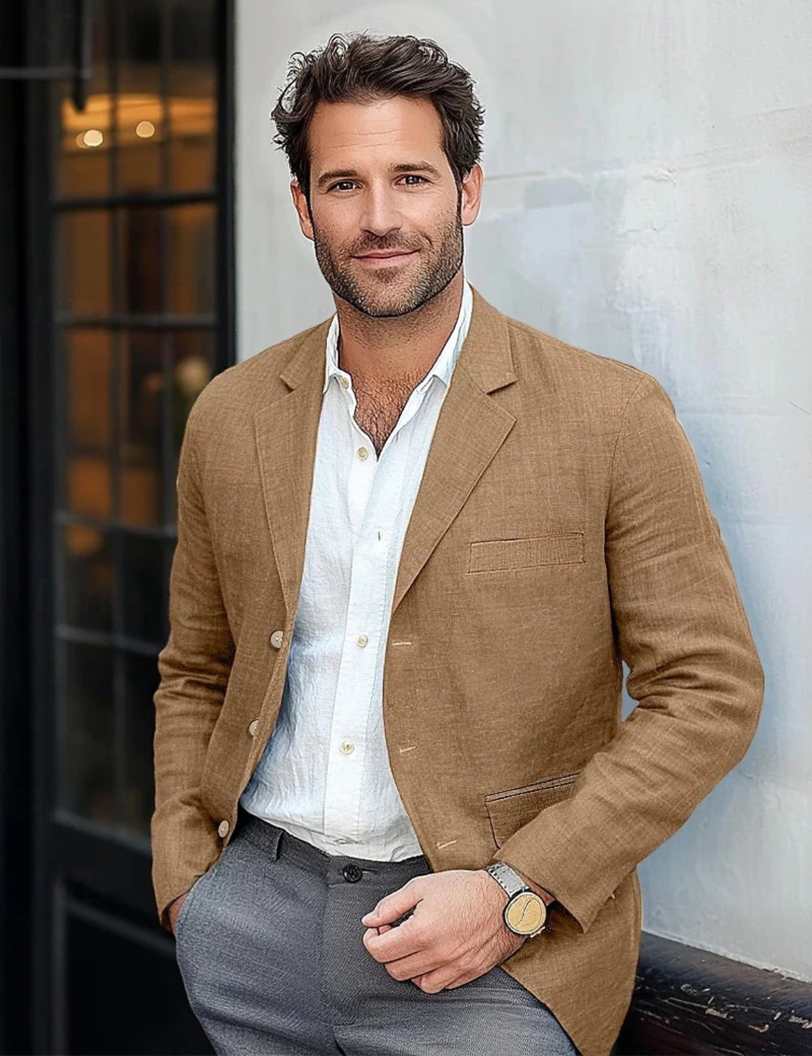 Casual Linen Blazer for Men