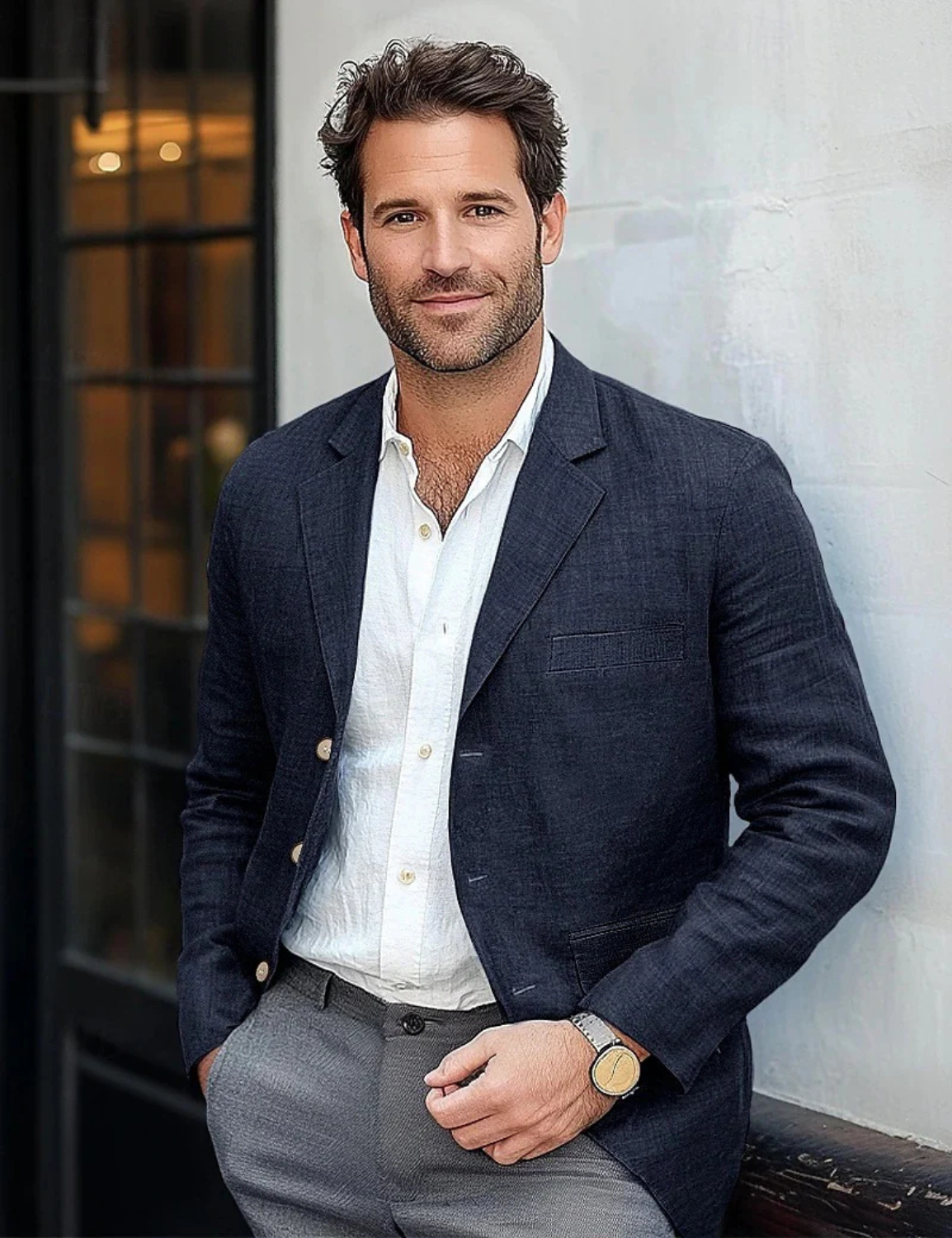 Casual Linen Blazer for Men