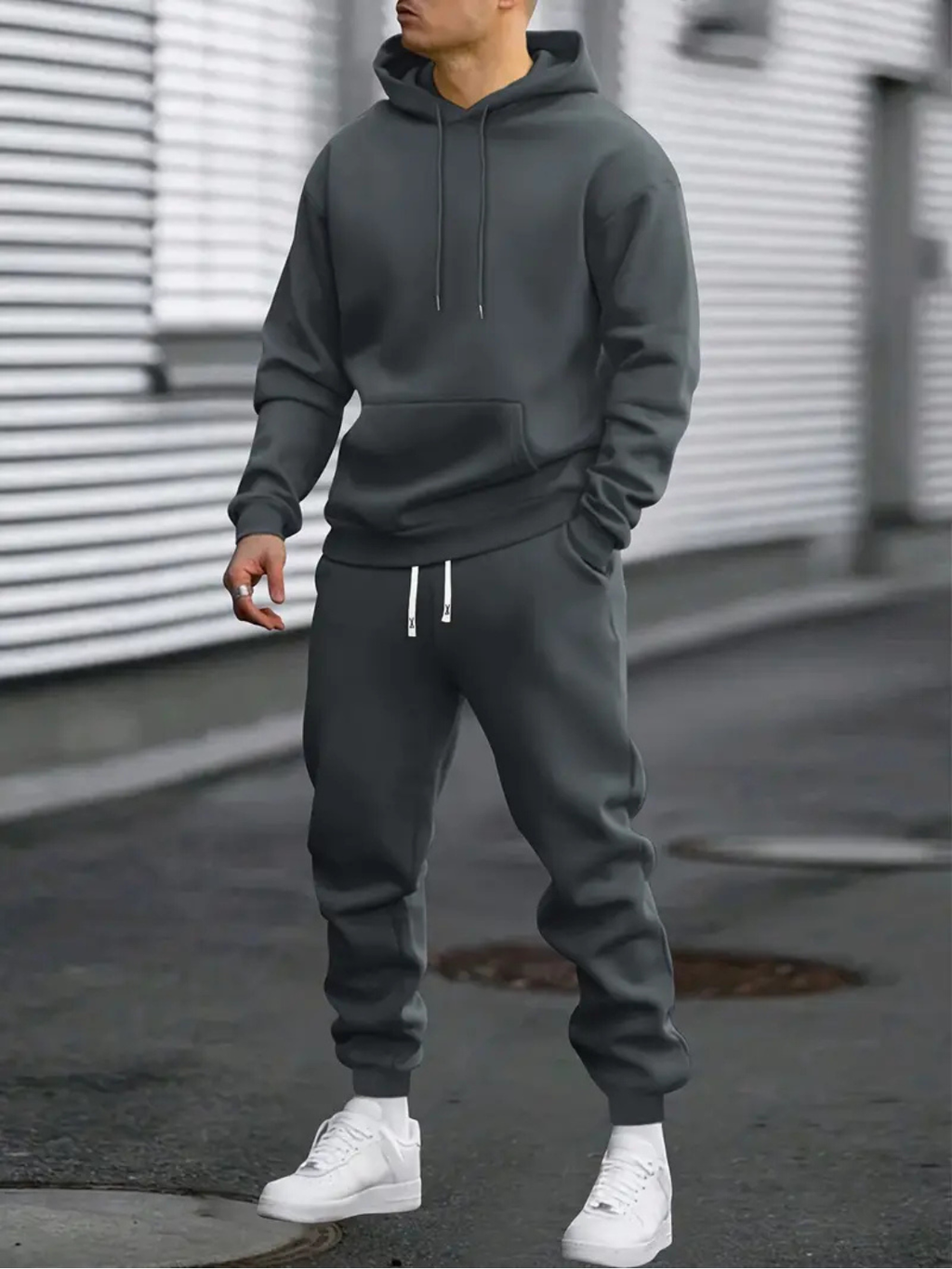 Men's Casual Hoodie and Joggers Tracksuit Set
