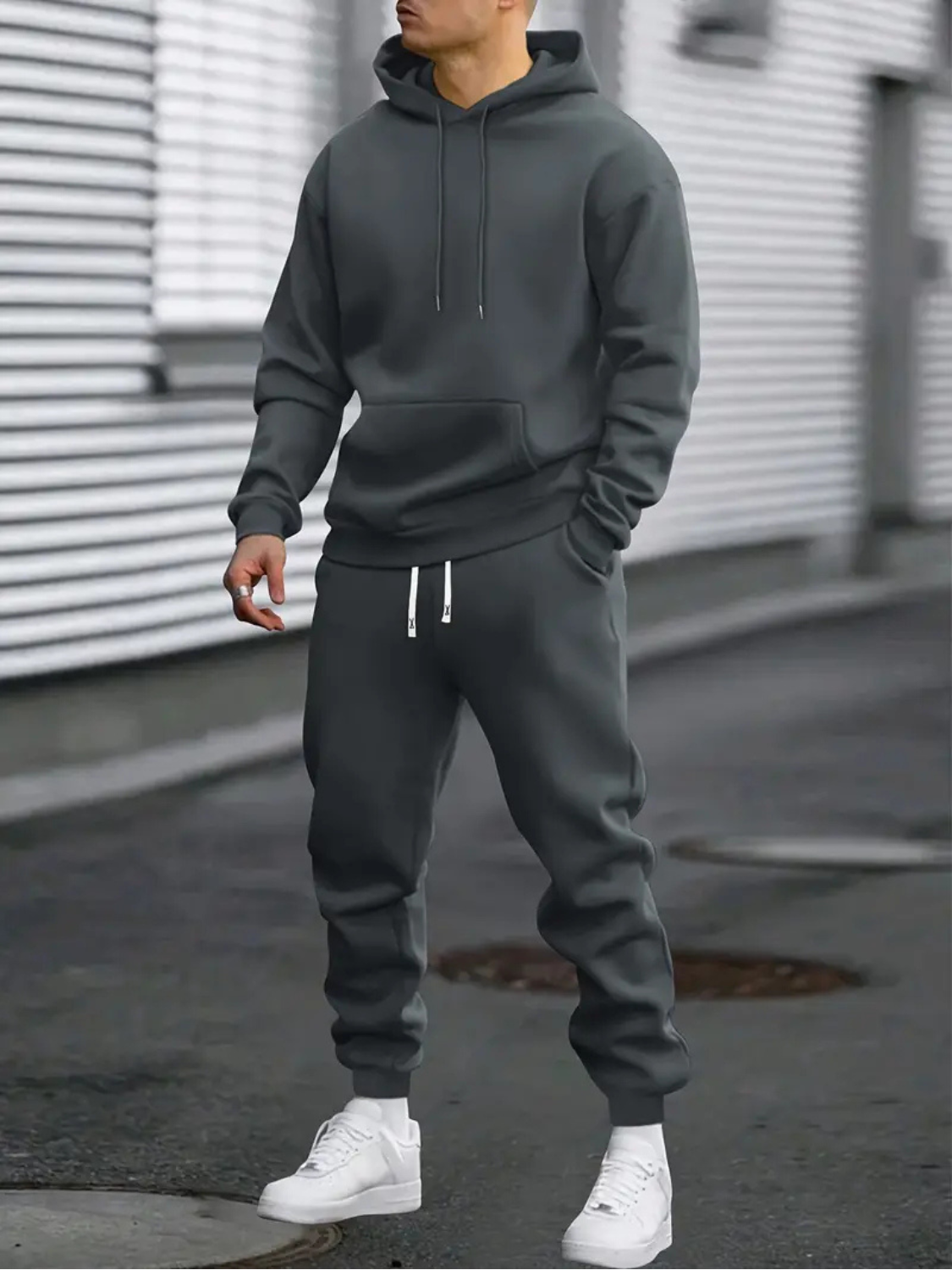 Men's Casual Hoodie and Joggers Tracksuit Set