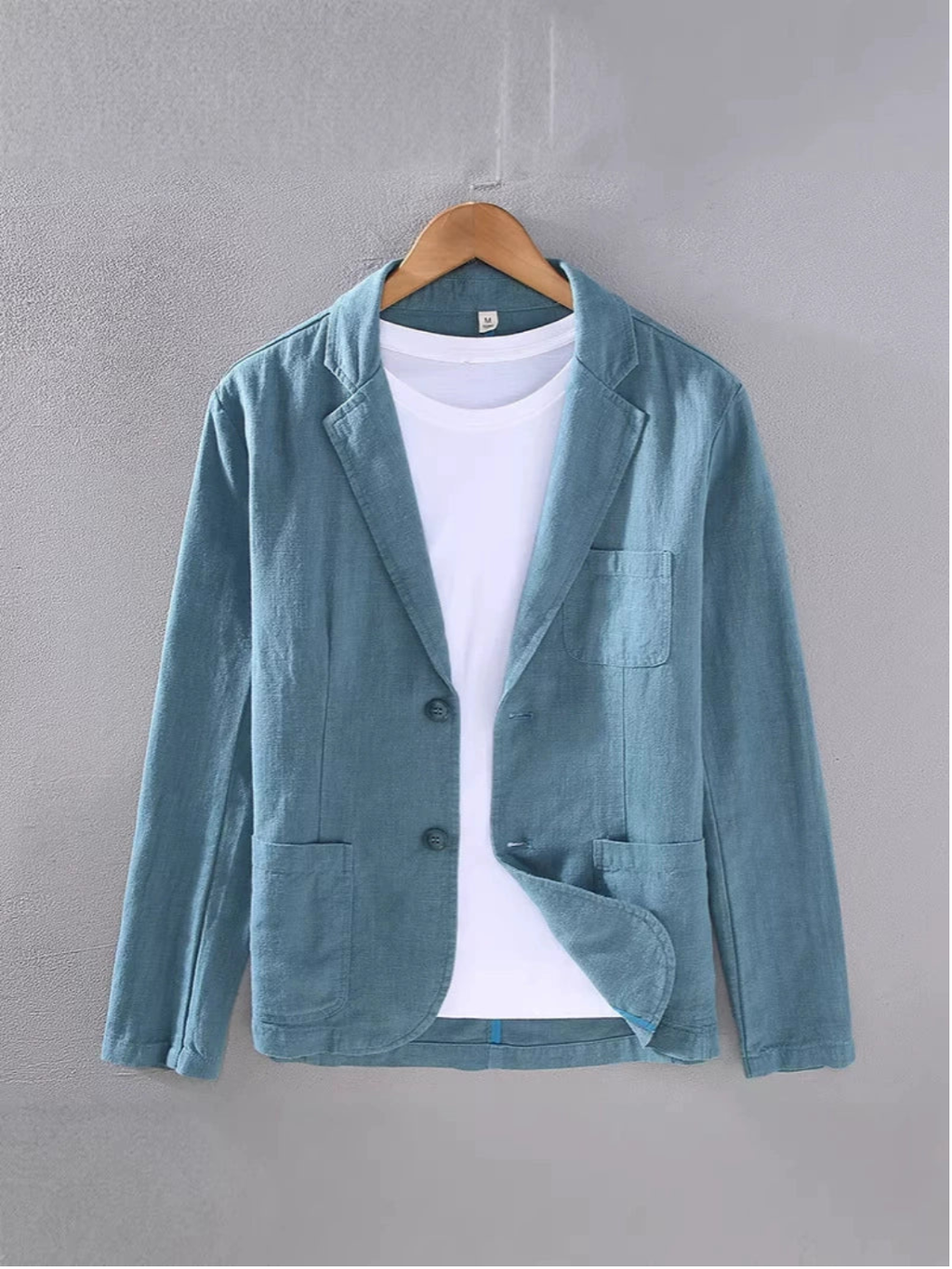 Men's Lightweight Cotton Linen Casual Blazer