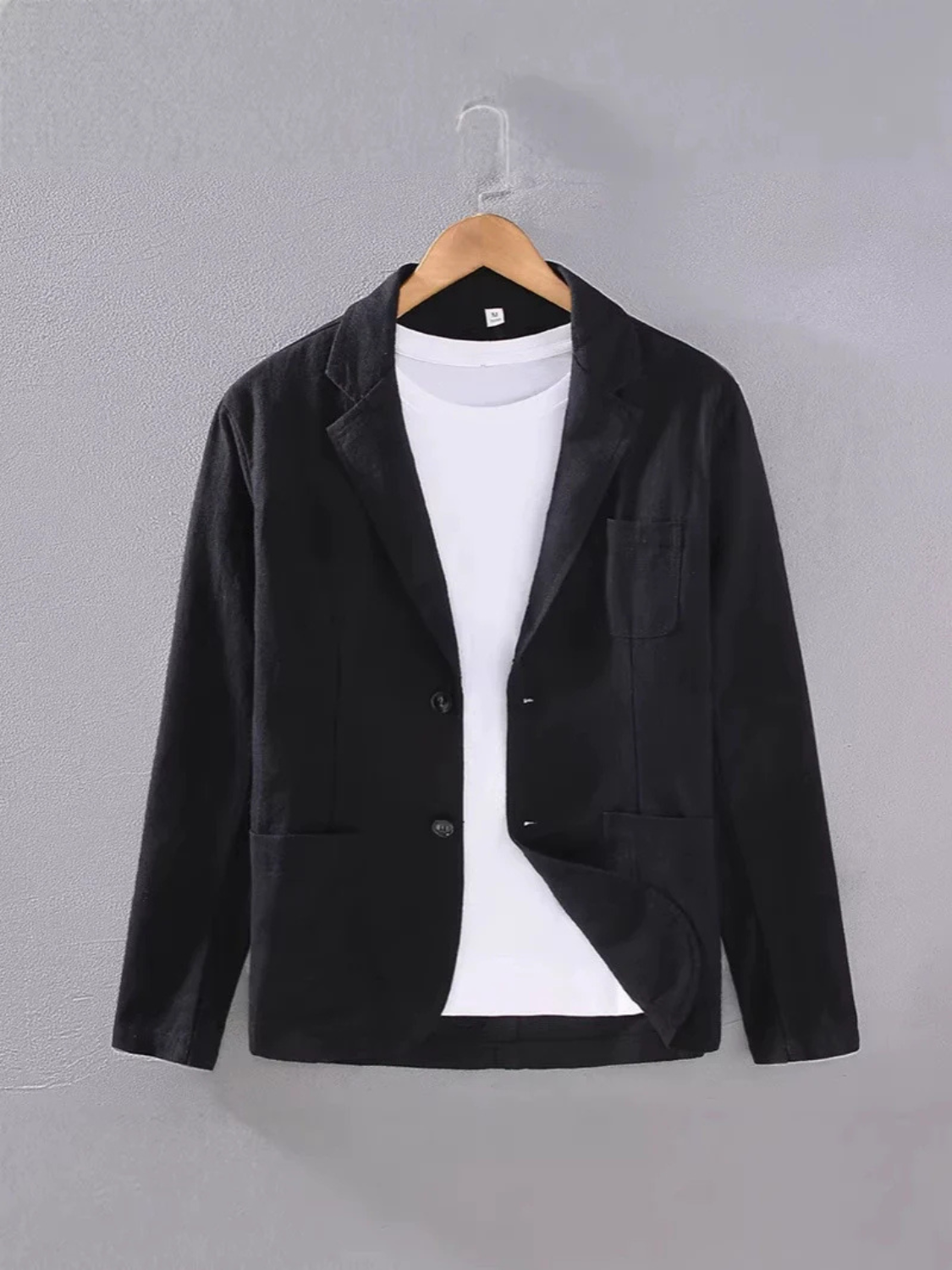 Men's Lightweight Cotton Linen Casual Blazer