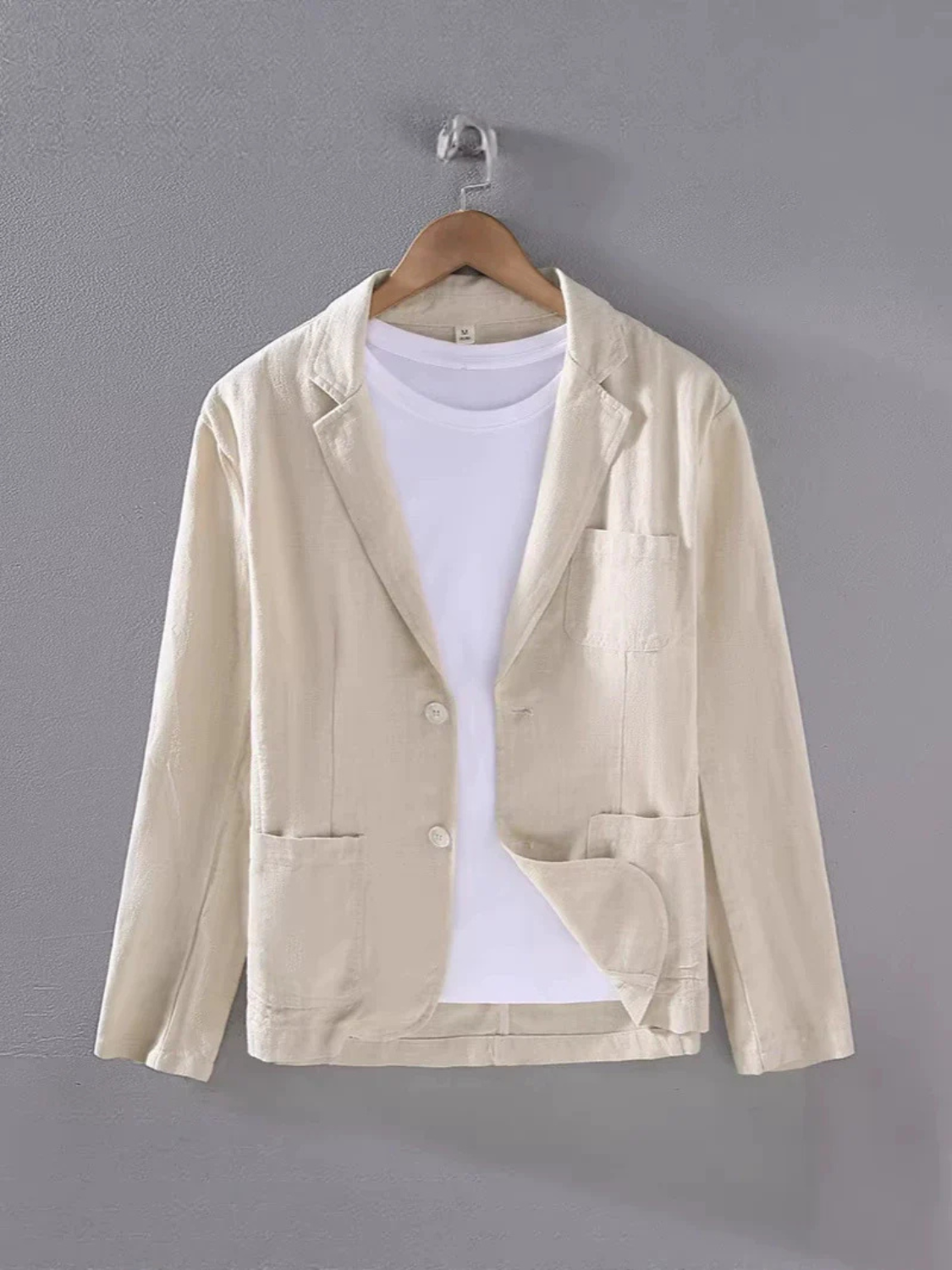 Men's Lightweight Cotton Linen Casual Blazer