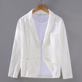 Men's Lightweight Cotton Linen Casual Blazer