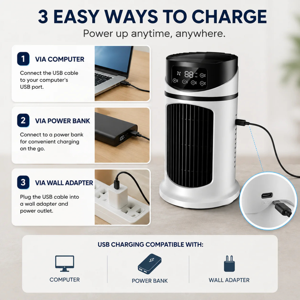Portable Air Conditioner - Energy Efficient & Compact Room Cooler