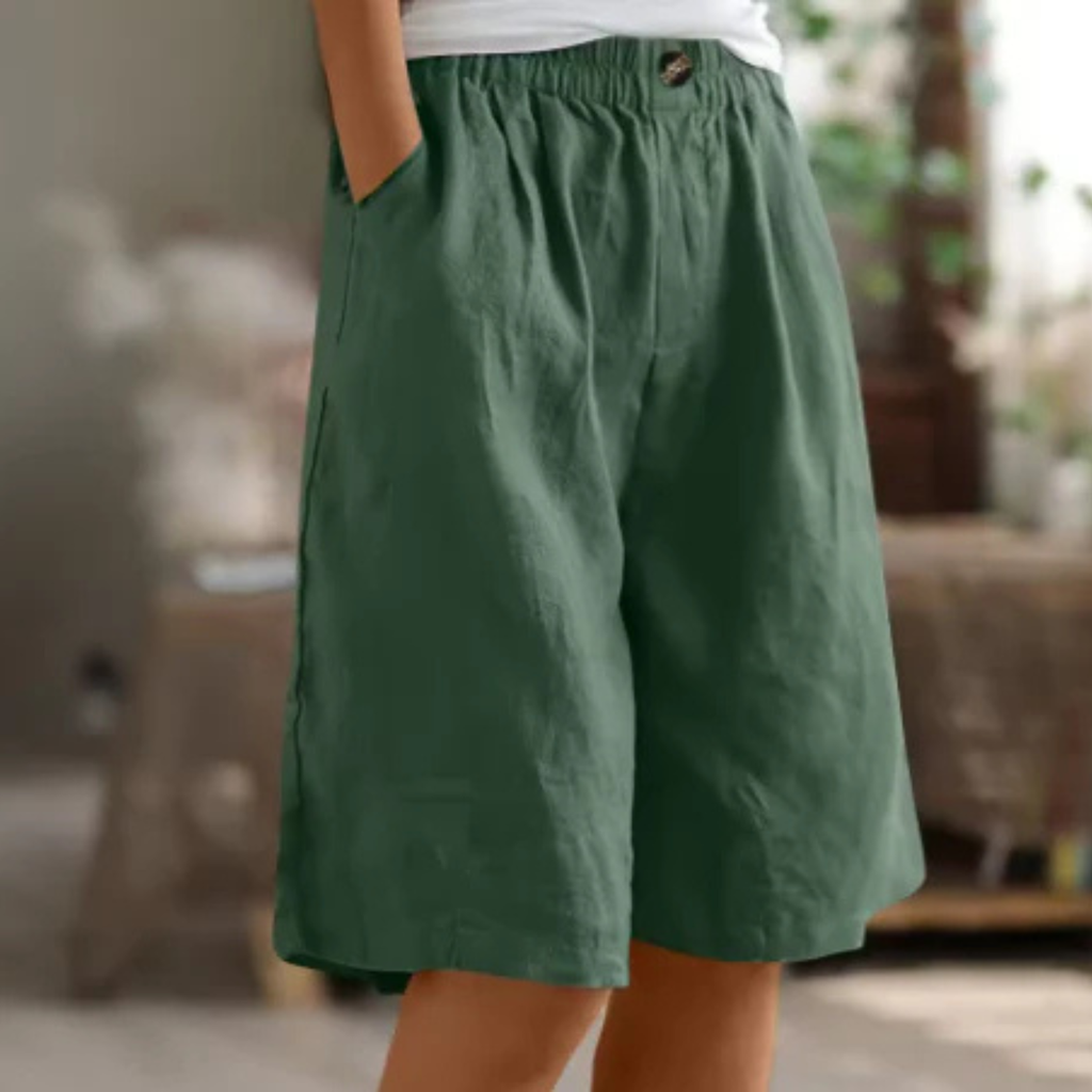 Women's Casual Linen Blend Shorts