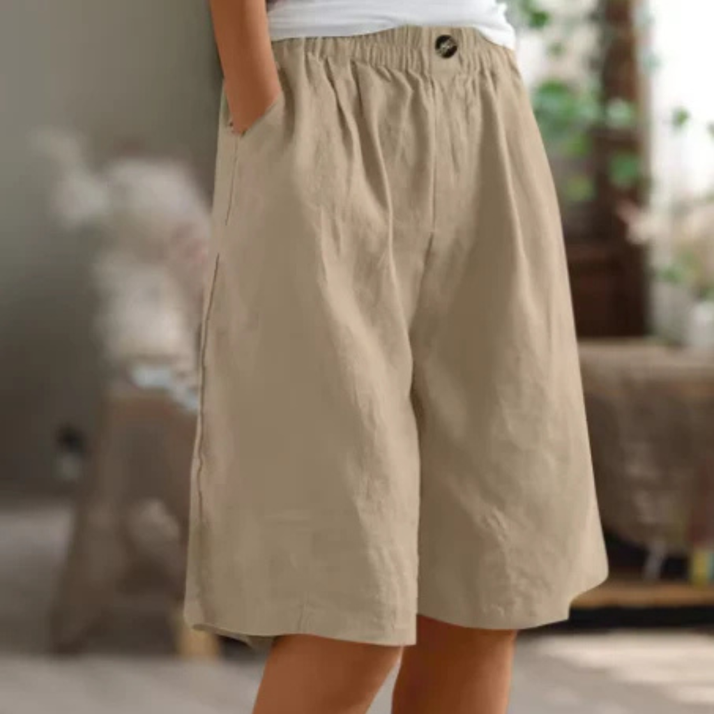 Women's Casual Linen Blend Shorts