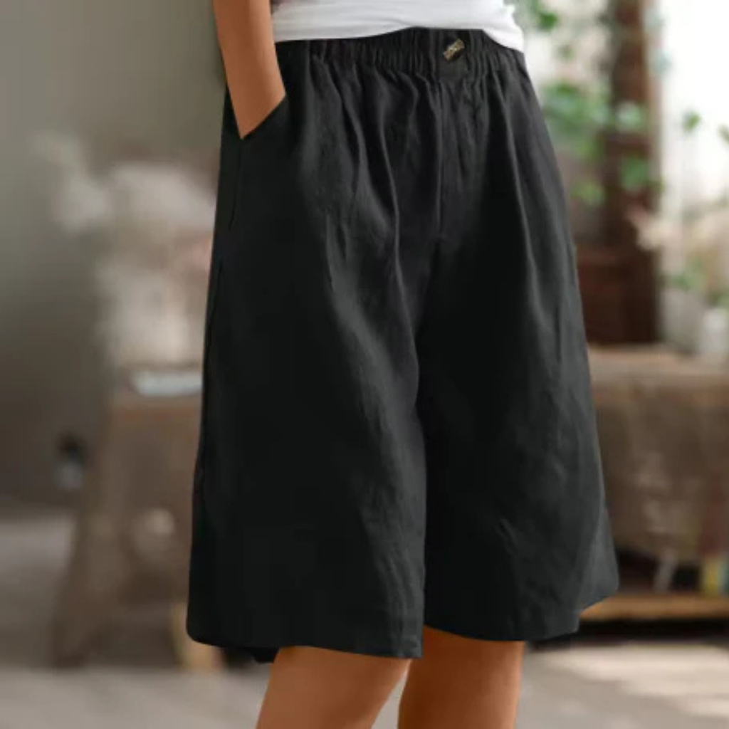 Women's Casual Linen Blend Shorts