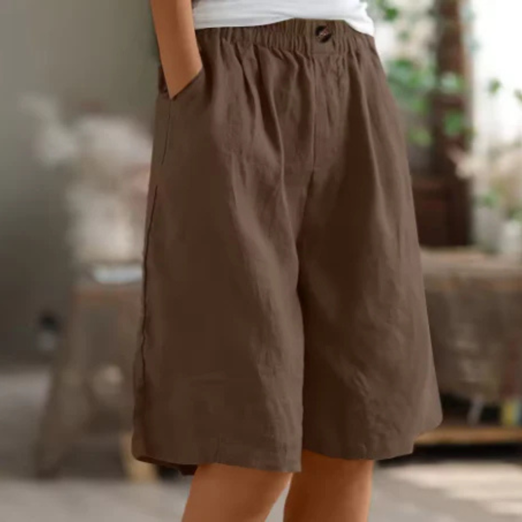 Women's Casual Linen Blend Shorts