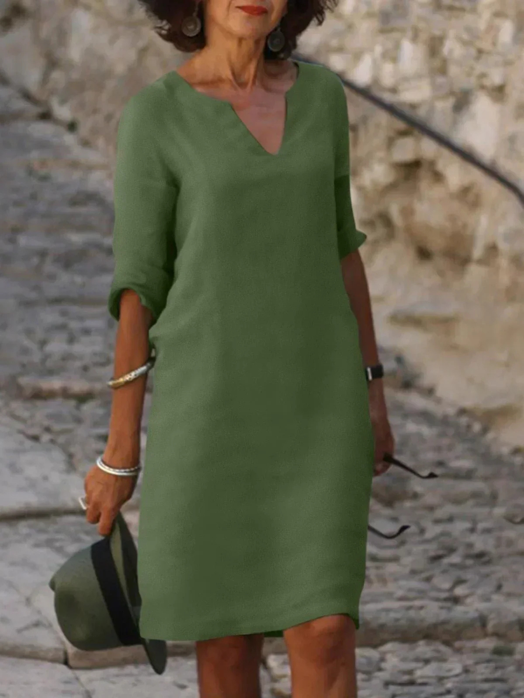 Women's Casual V-Neck Dress