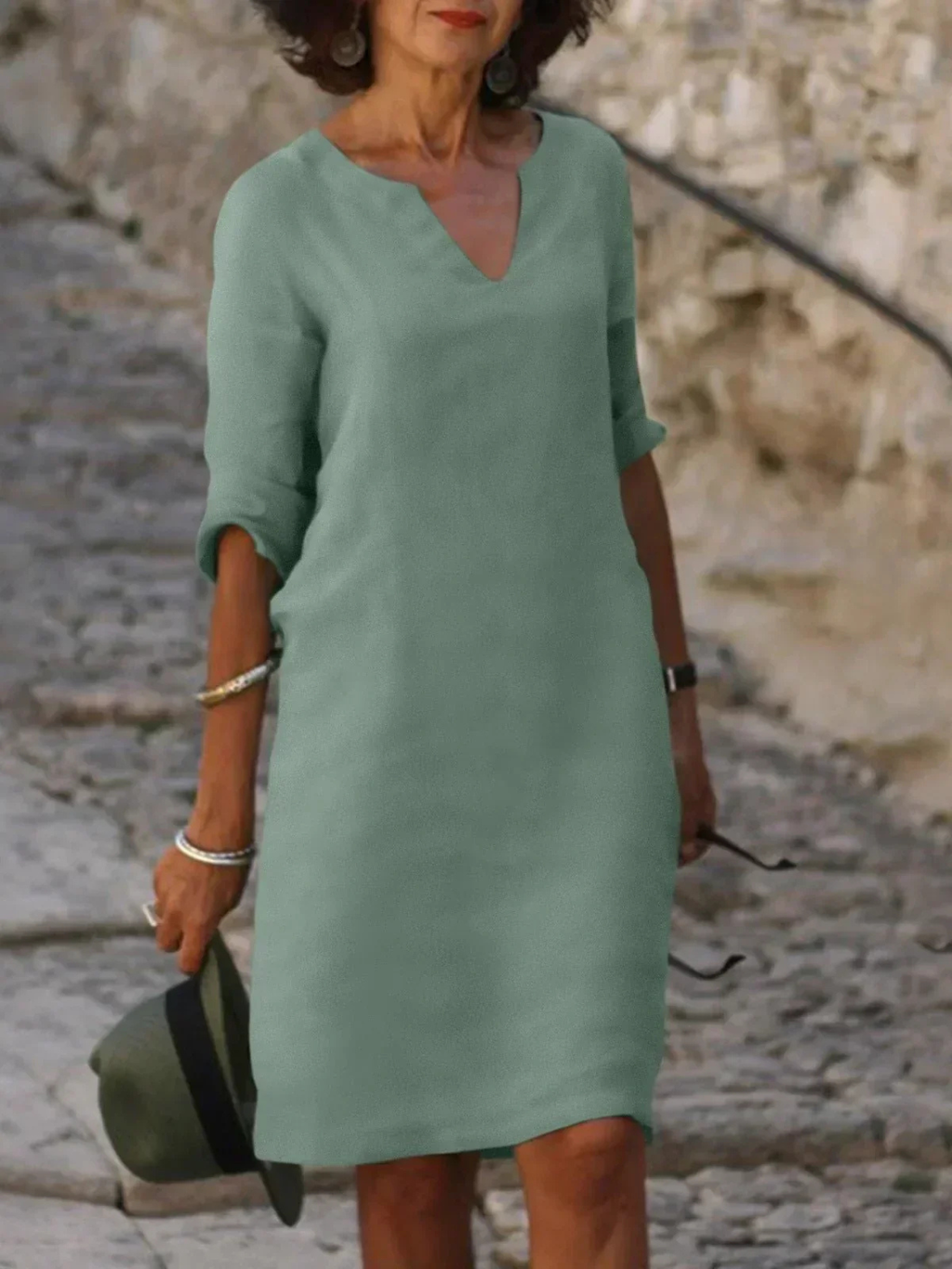 Women's Casual V-Neck Dress
