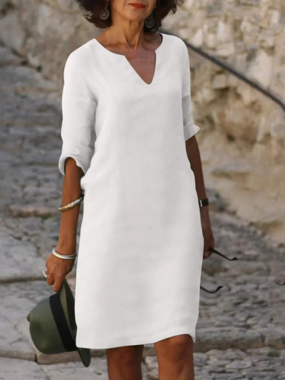 Women's Casual V-Neck Dress