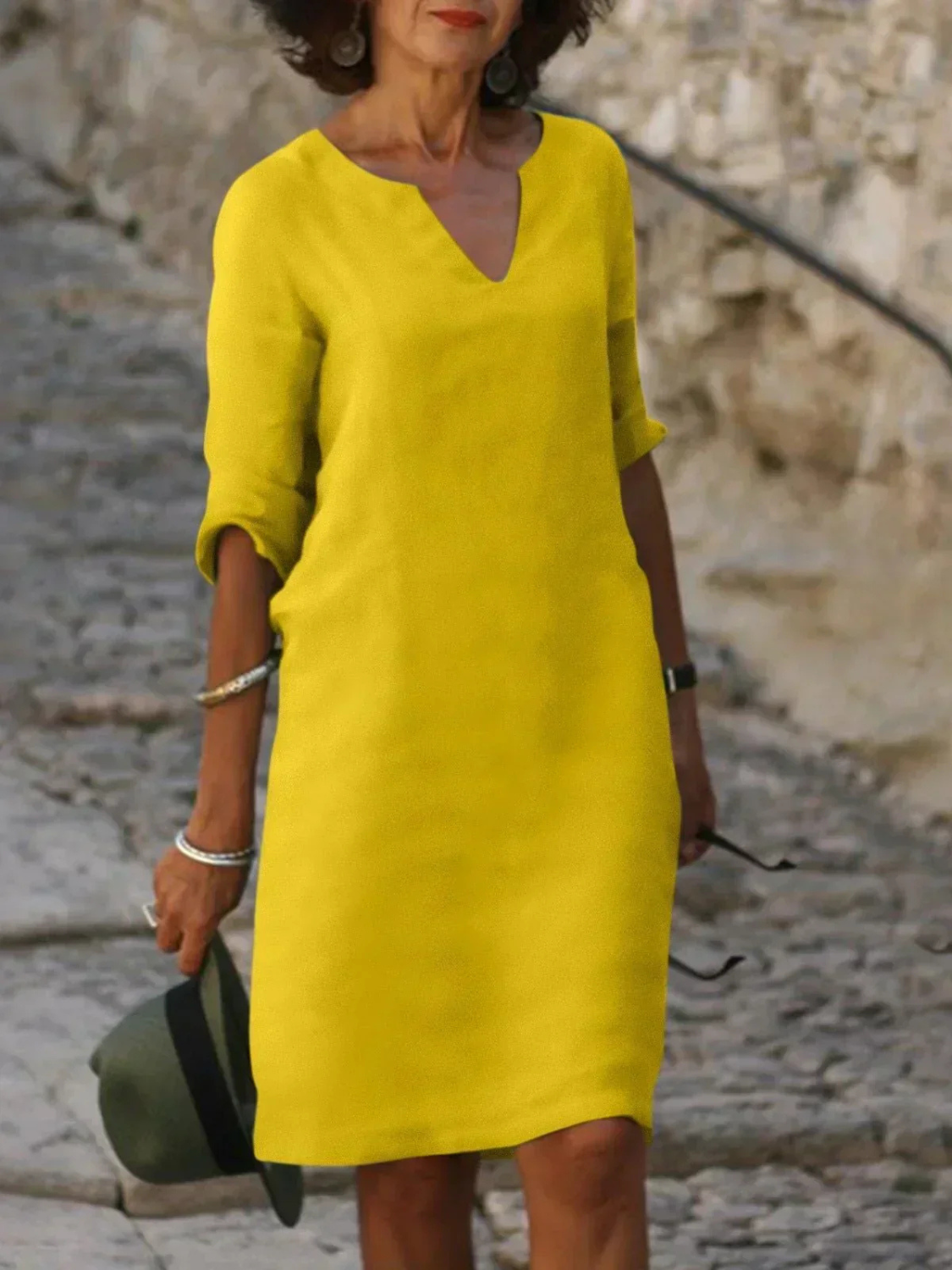 Women's Casual V-Neck Dress