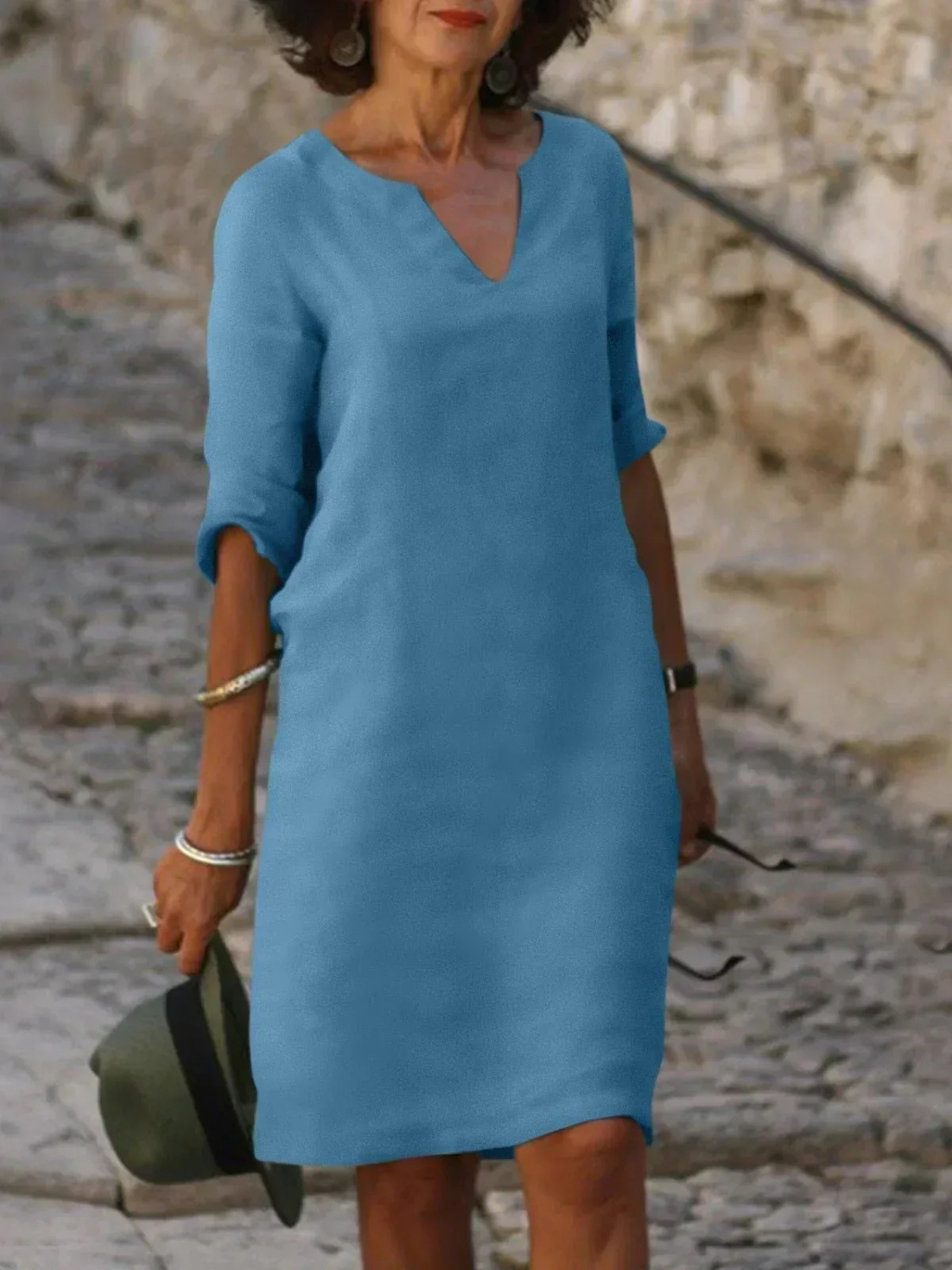 Women's Casual V-Neck Dress