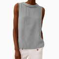 Women's Elegant Sleeveless Linen Top