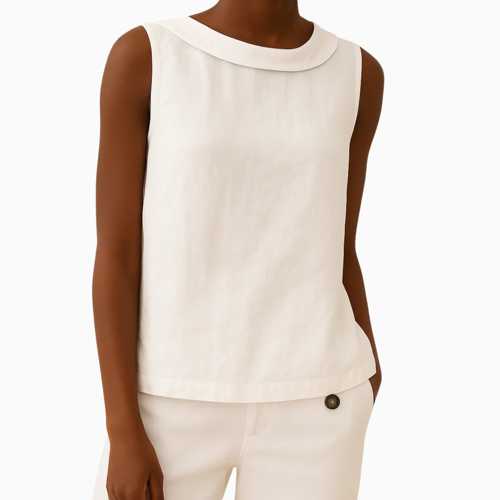 Women's Elegant Sleeveless Linen Top