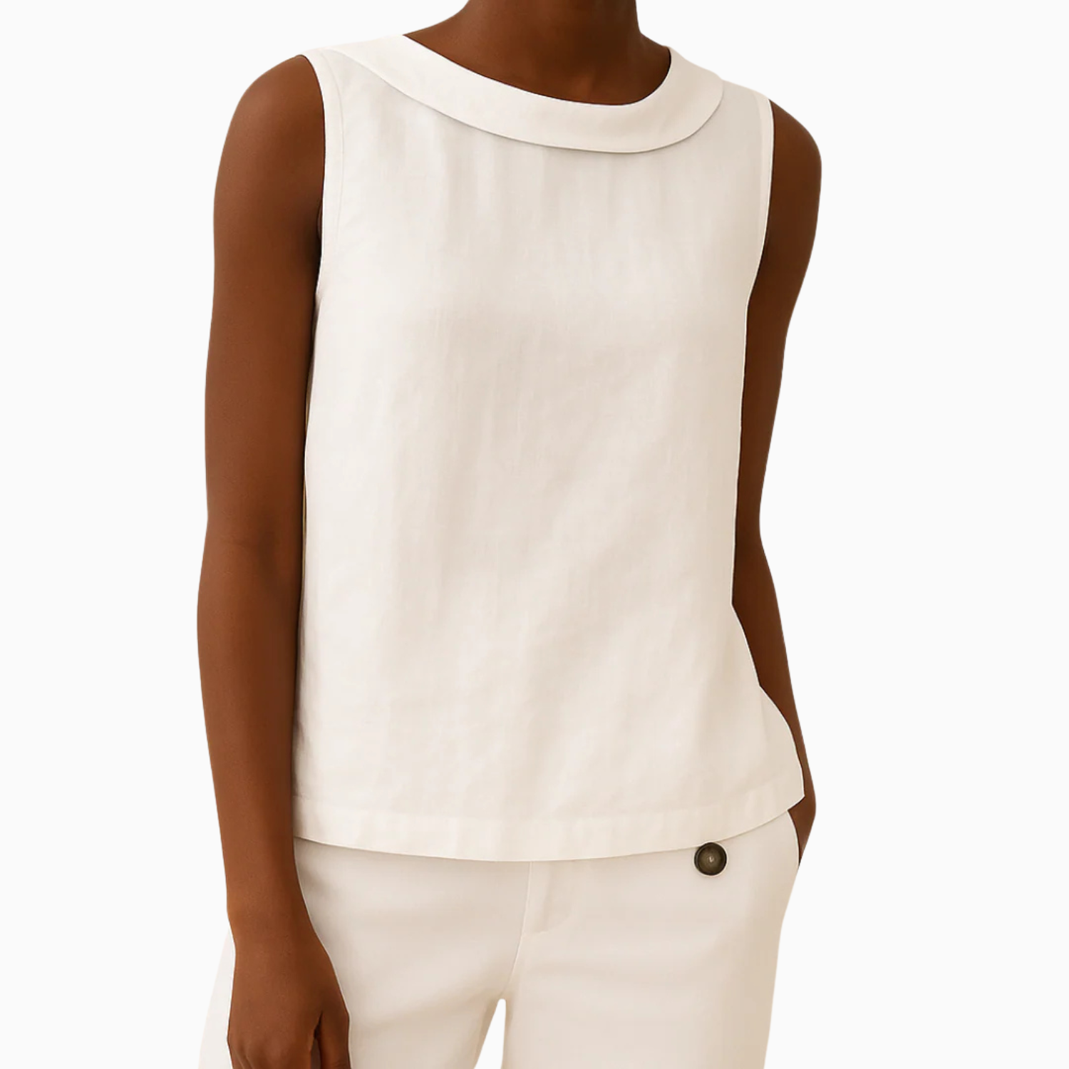 Women's Elegant Sleeveless Linen Top