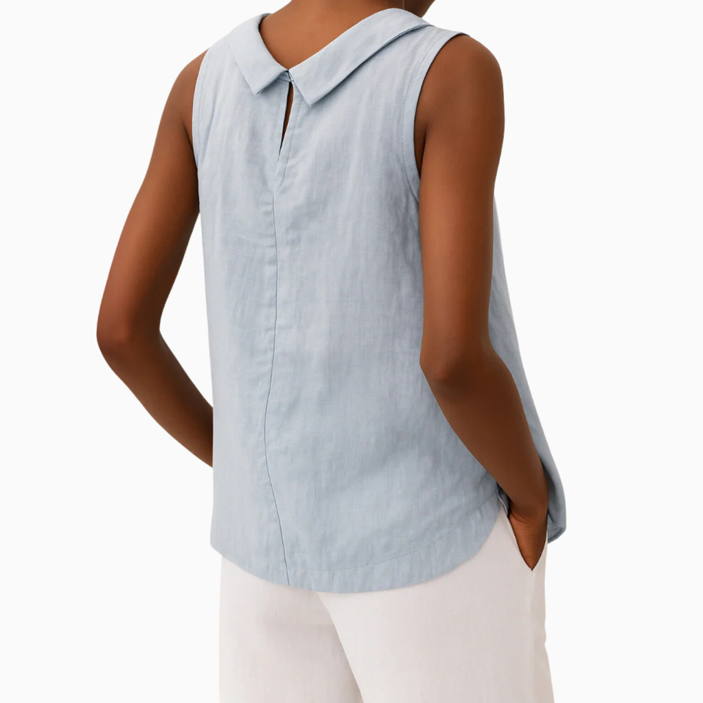 Women's Elegant Sleeveless Linen Top