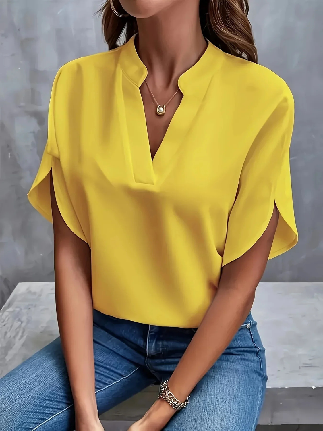 Women's Elegant V-Neck Blouse