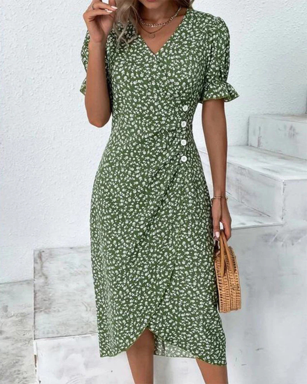 Women's Floral Summer Midi Dress