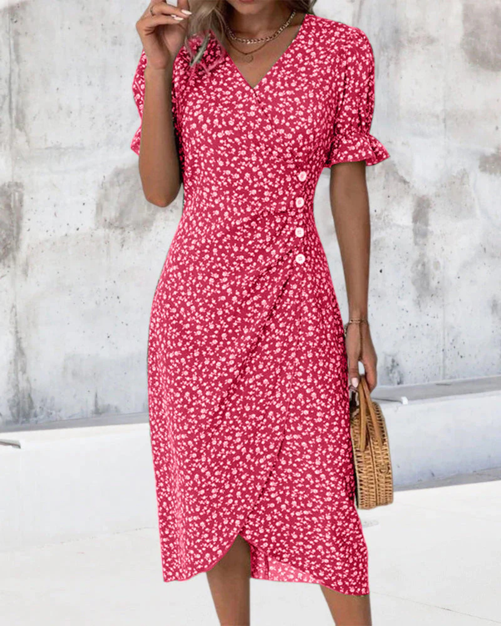 Women's Floral Summer Midi Dress
