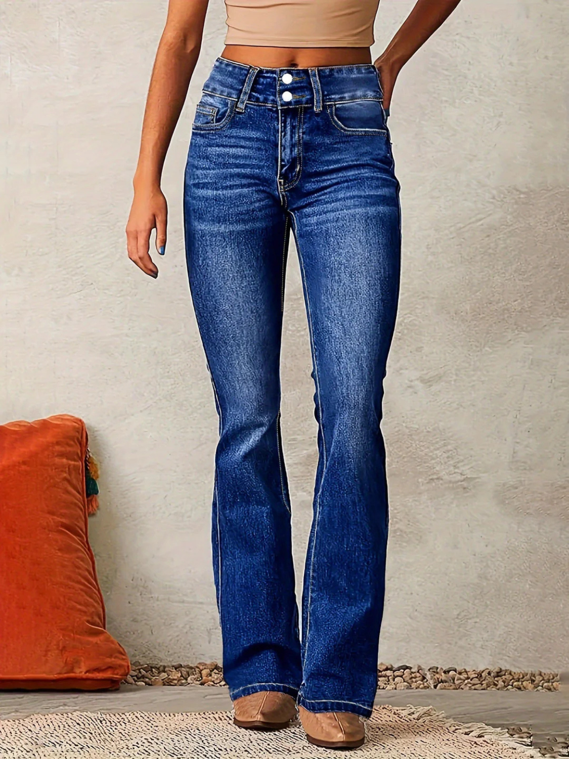 Women's High Waist Bootcut Denim Jeans
