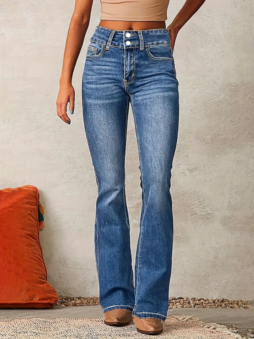 Women's High Waist Bootcut Denim Jeans
