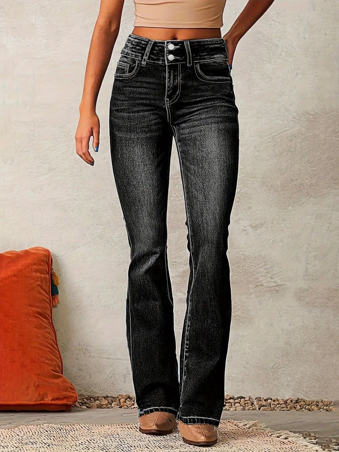 Women's High Waist Bootcut Denim Jeans