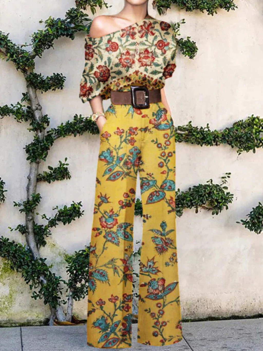Women's Modern One Shoulder Wide Leg Jumpsuit