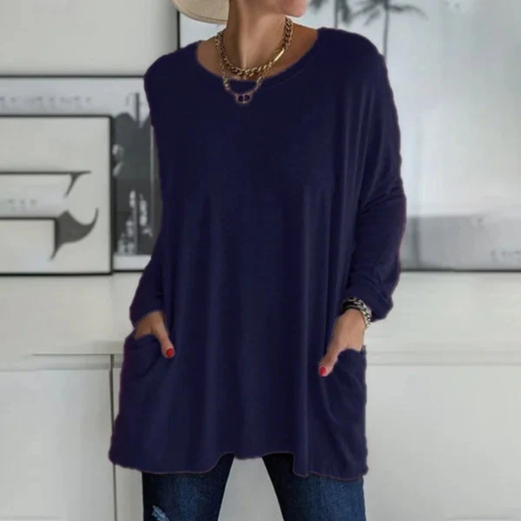 Women's Oversized Long Sleeve Tunic Top