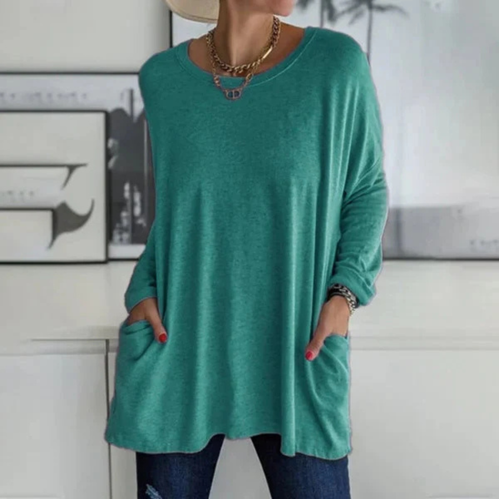 Women's Oversized Long Sleeve Tunic Top
