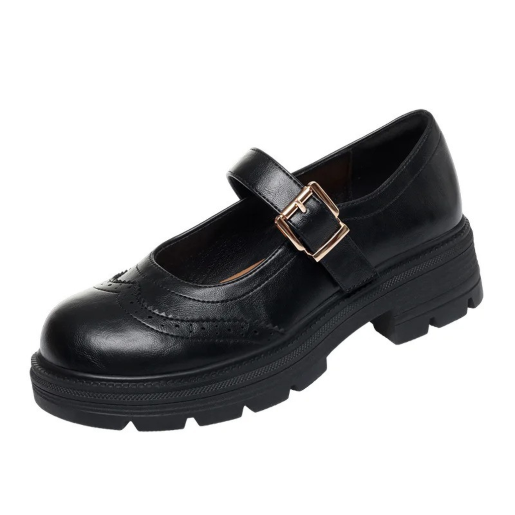 Women's Retro Leather Brogue Mary Jane Shoes
