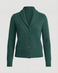 Women's Shawl Collar Ribbed Cardigan