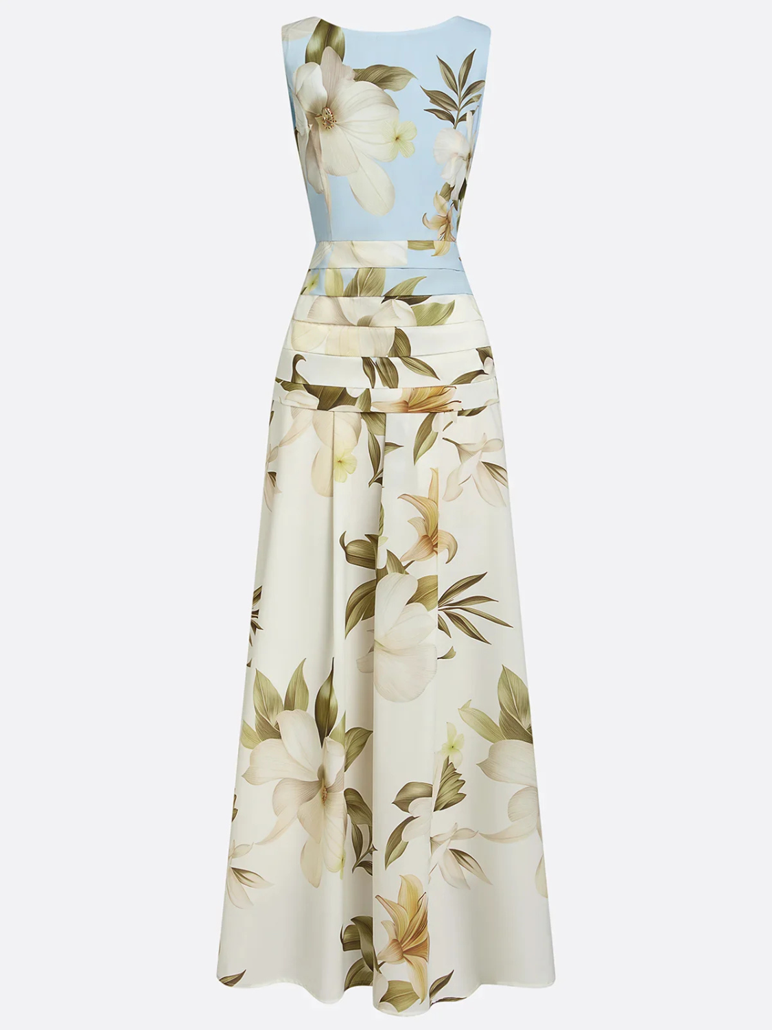 Women's Sleeveless Floral Wedding Guest Maxi Dress