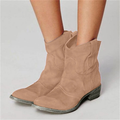Women's Suede Western Cowboy Ankle Boots