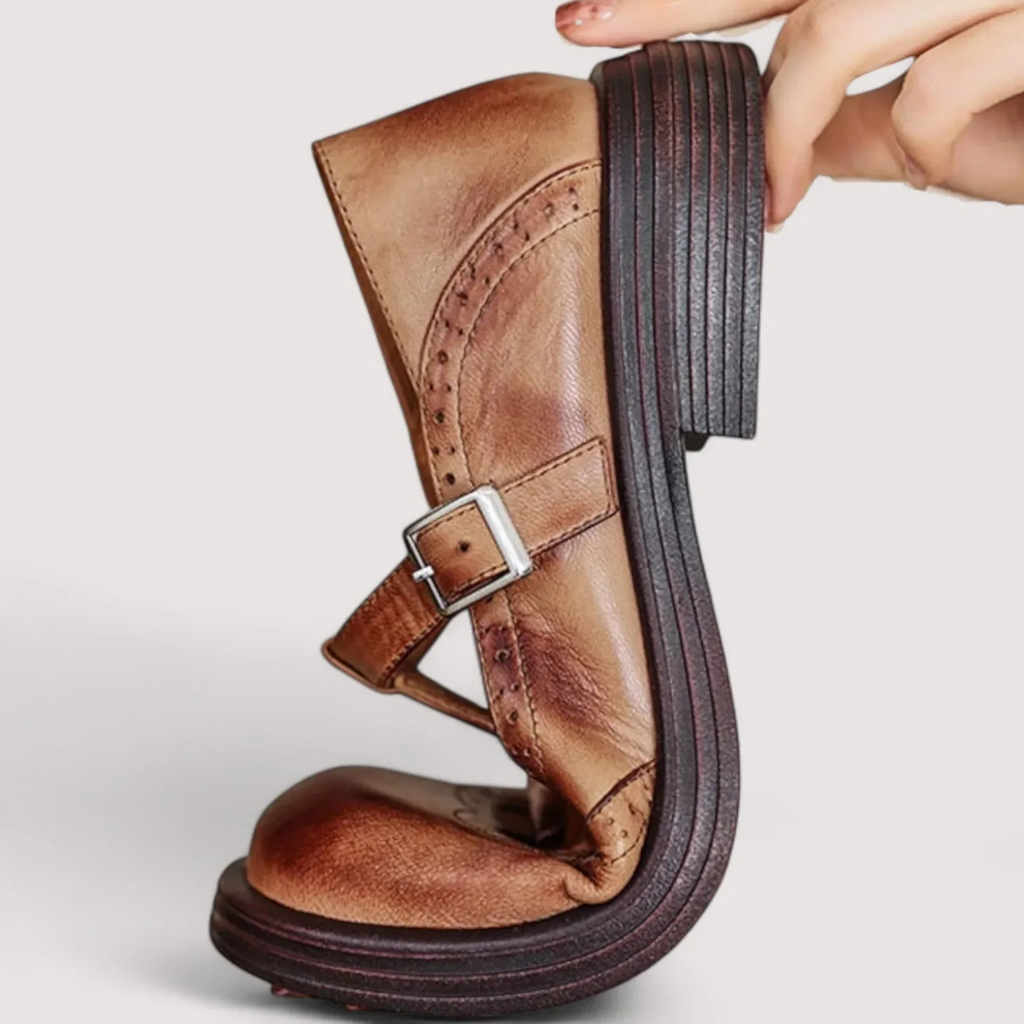 Women's Vintage Leather Mary Jane Shoes
