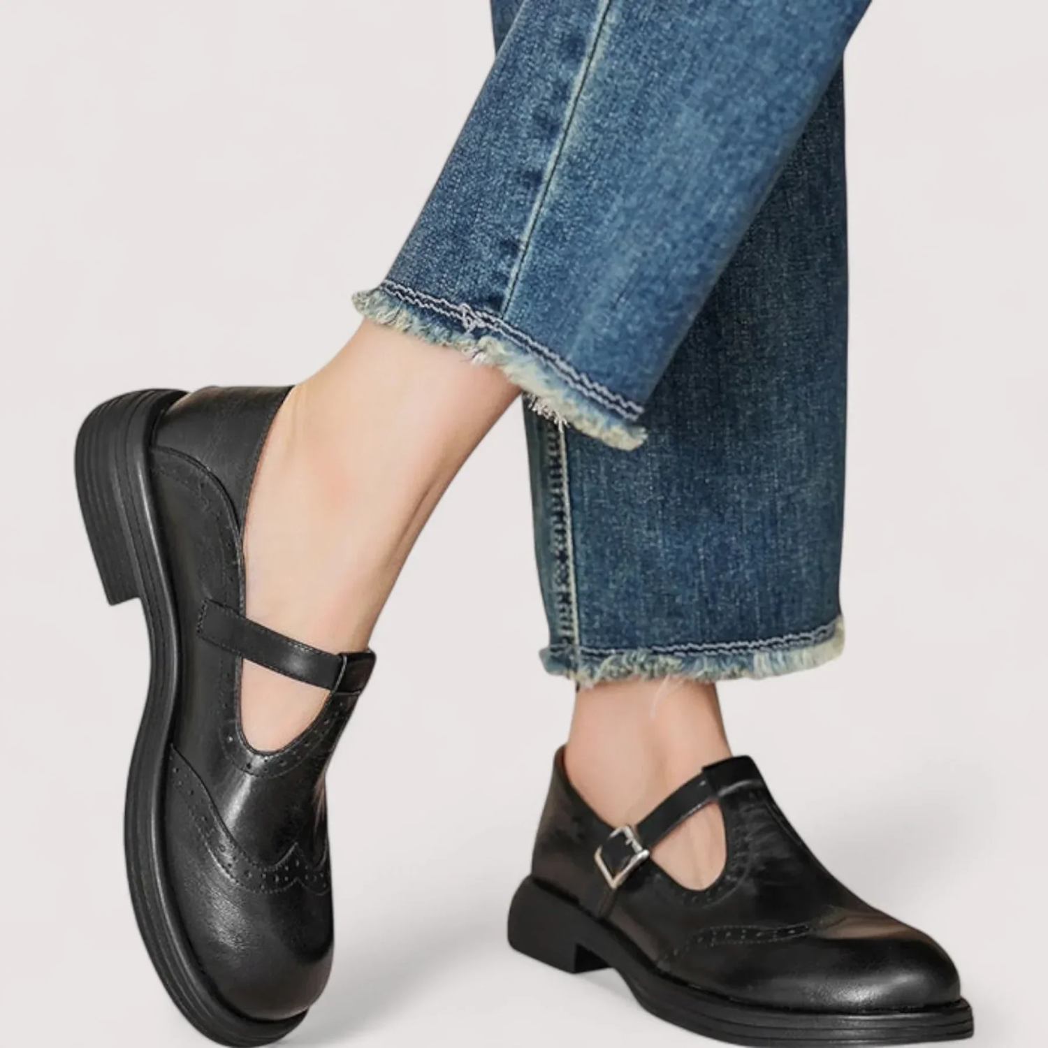 Women's Vintage Leather Mary Jane Shoes