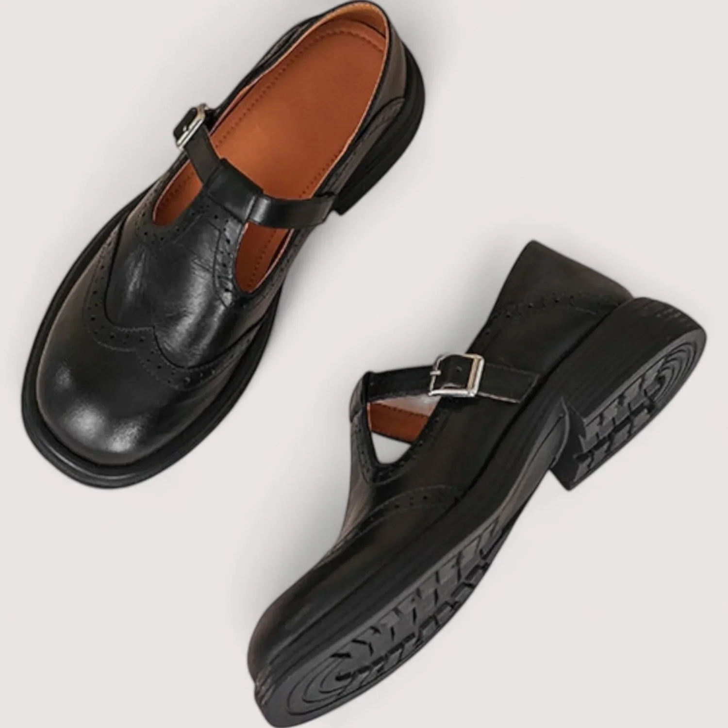Women's Vintage Leather Mary Jane Shoes