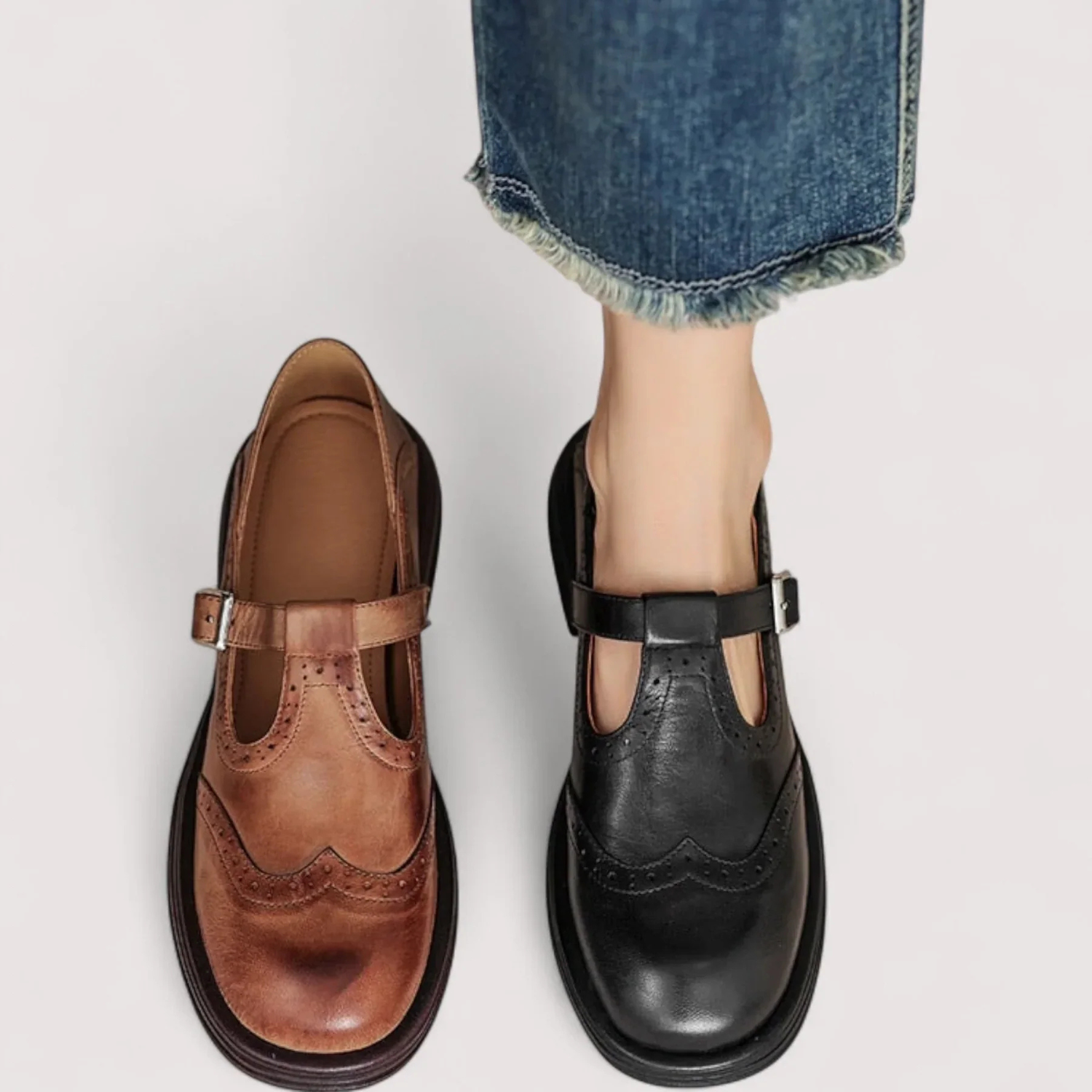 Women's Vintage Leather Mary Jane Shoes